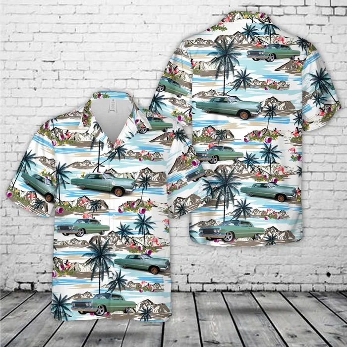 1963 Chevy Impala Lowrider Green Hawaiian Shirt – Fanshubus.com