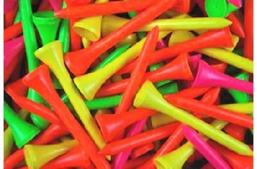2 3/4″ Wood Tees (100 Pack) Assorted Neon
