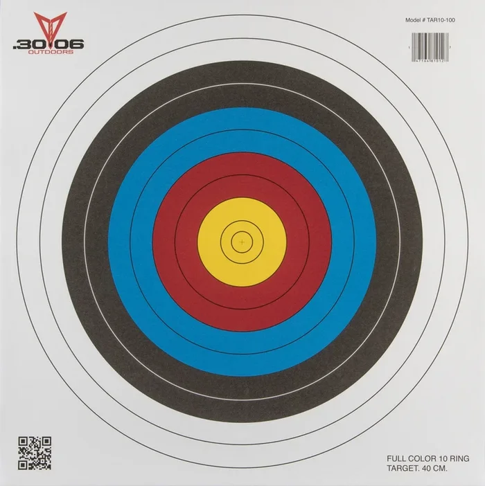 .30-06 Outdoors TAR10-100 10 Ring Paper Target 17″x17″ – 100ct