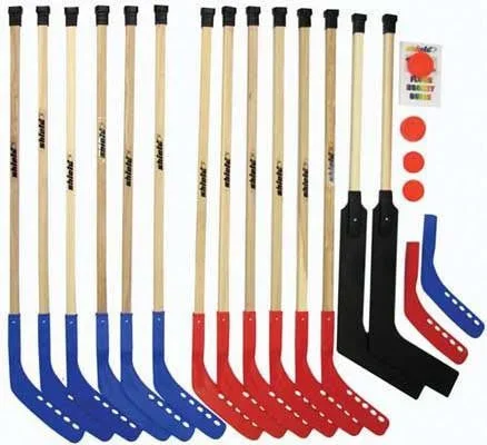 42″ Deluxe Wood Hockey Set | 14 Sticks, 2 Balls, 2 Pucks