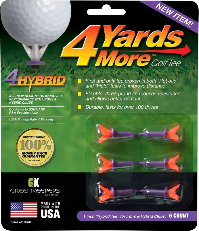 4YardsMore HYBRID Golf Tees 1″ (6ct)