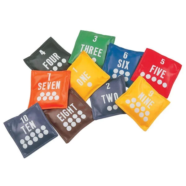 5″ Numbered bean Bags | Set of 10