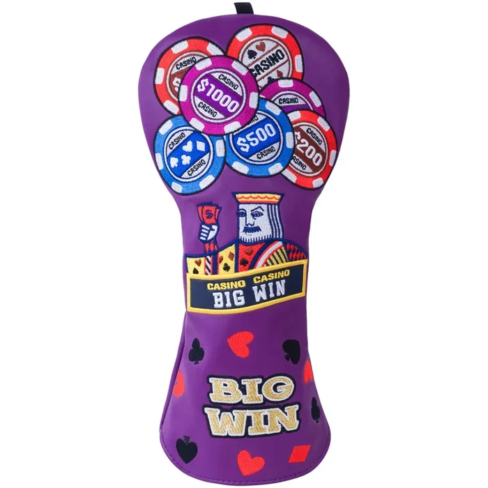“Purple Poker BIGWIN” Driver Headcover