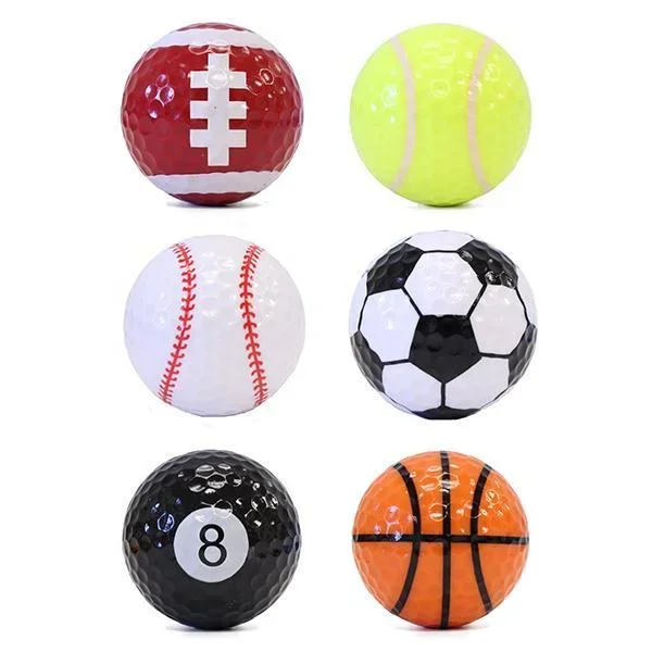 “Sports” Themed Golf Balls (6-Pack)