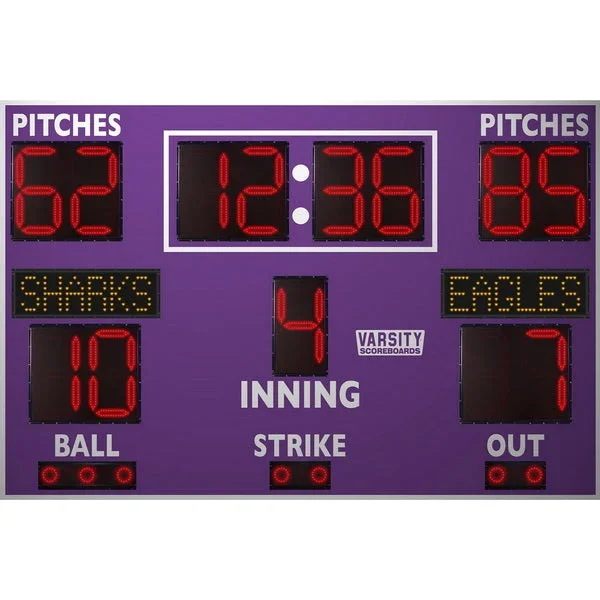 9′ Baseball Scoreboard with Pitch Count – 3355