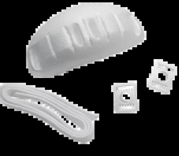 A&R White New Goalie Chin Cup Hockey Helmet Acc.