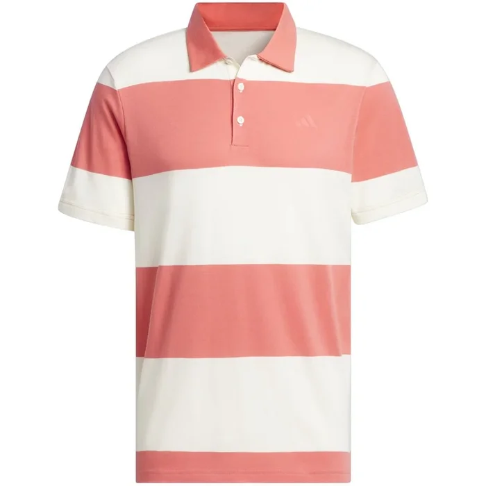 adidas Core Block Polo Shirt – Ivory/Preloved Scarlet