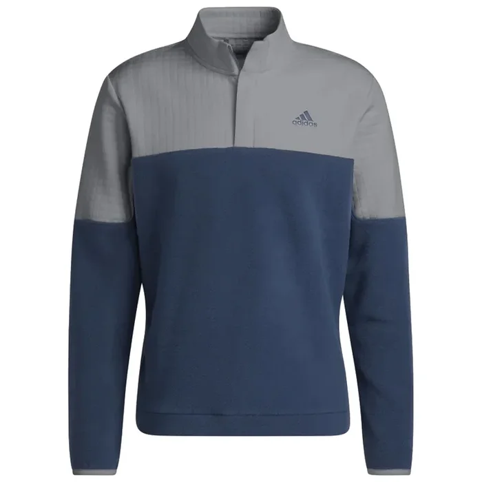 adidas DWR 22 Block 1/4 Zip Pullover – Grey Three/Crew Navy