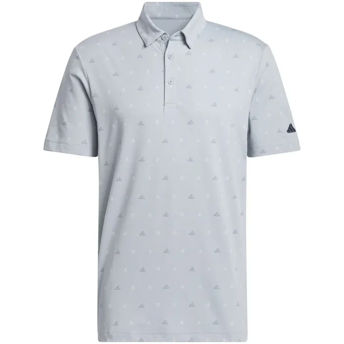 adidas Go-To Print 2 Polo Shirt – Light Grey