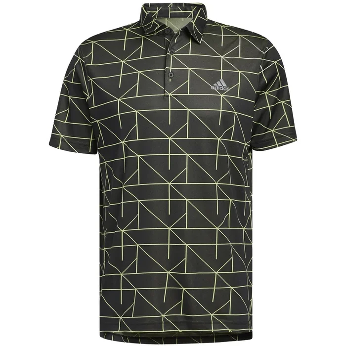 adidas Jacquard Primegreen Polo Shirt – Black/Pulse Lime
