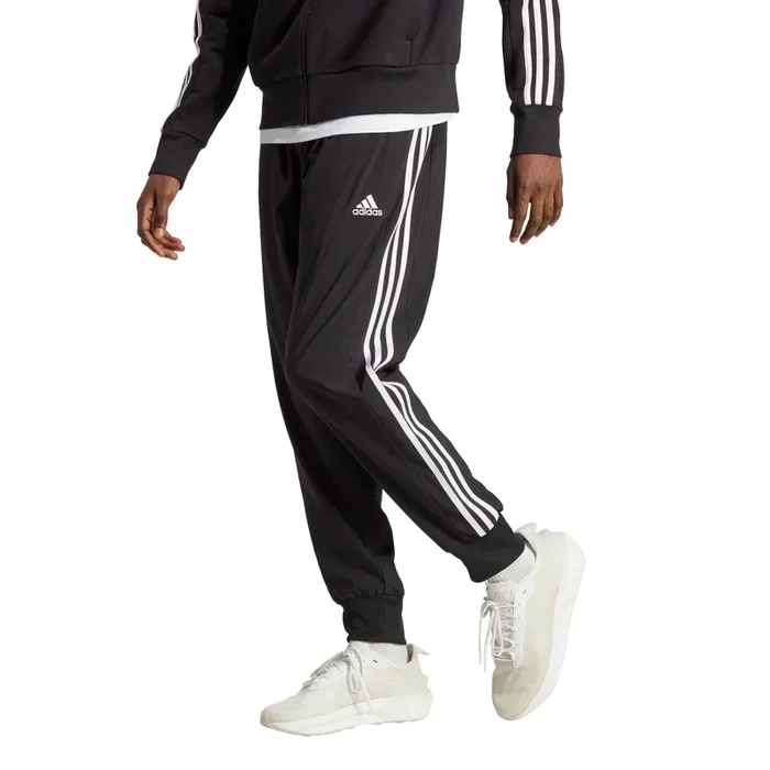 adidas Men’s Essentials Tapered Cuff Woven 3-Stripes Joggers