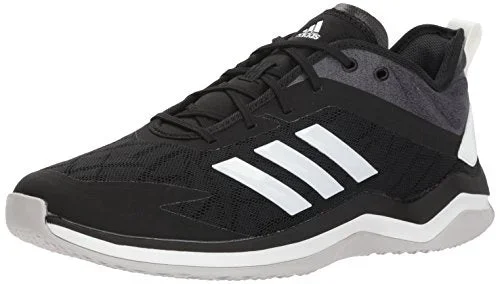 adidas Men’s Speed Trainer 4 Baseball Shoe, Black/Crystal White/Carbon, 11 M US