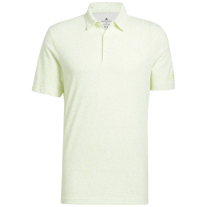 adidas Prime Abstract Print Polo Shirt – White/Pulse Lime