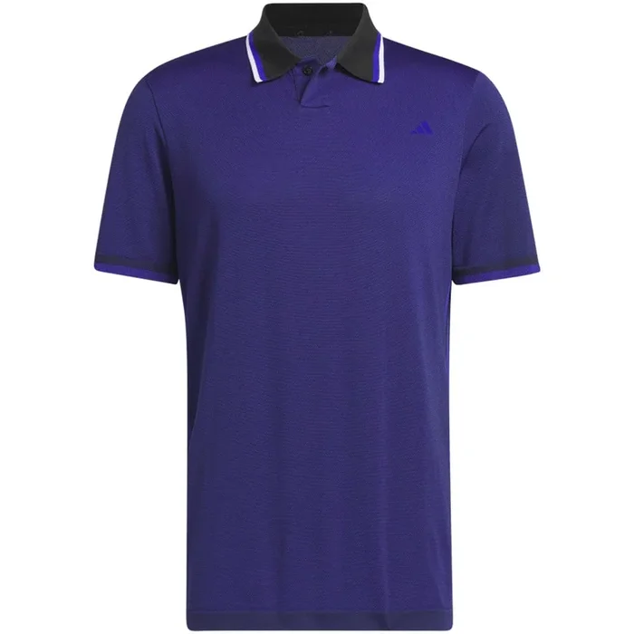 adidas Primeknit Polo Shirt – Black/Lucid Blue