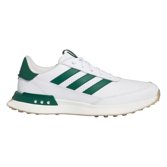 Adidas S2G Leather 24 Spikeless Golf Shoes Cloud White/Collegiate Green/Gum – 24 Men