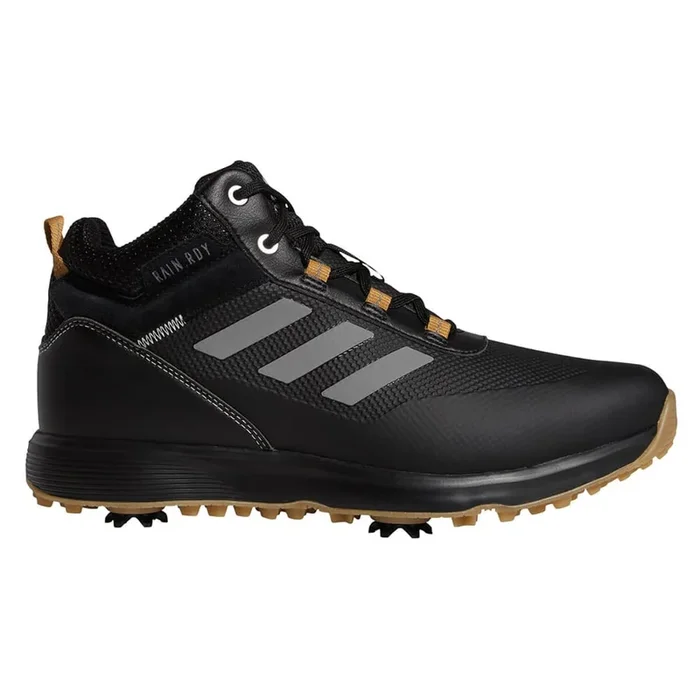 adidas S2G Mid-Cut Spiked Waterproof Boots – Core Black/Grey Four/Mesa