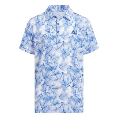 Adidas Script Boys Golf Polo Blue