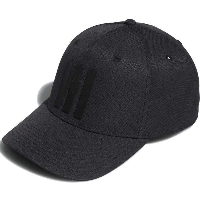 adidas Tour 3 Stripe Cap – Black