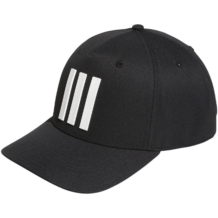 adidas Tour 3 Stripe Cap – Black/White