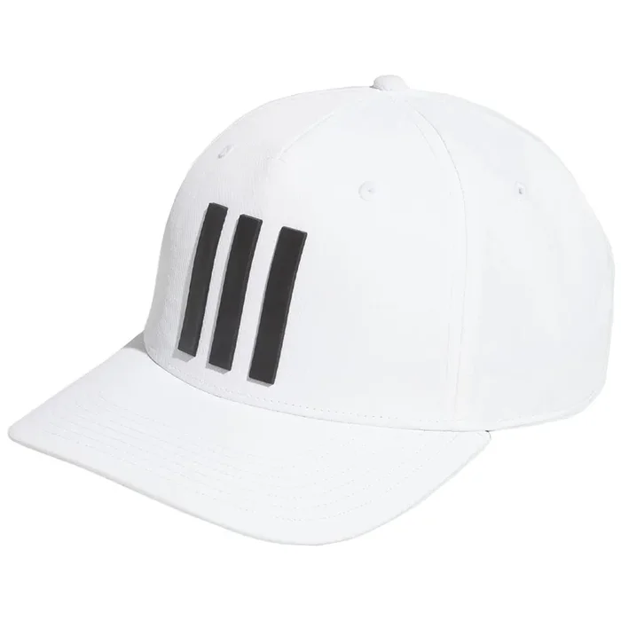 adidas Tour 3 Stripe Cap – White/Black