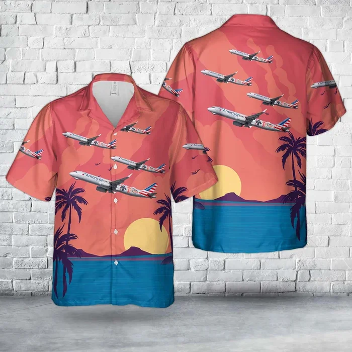 Airbus A321 American Airlines “Stand Up To Cancer” Hawaiian Shirt – Fanshubus.com
