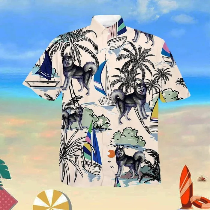 Alaskan Klee Kai Summer Beach Hawaiian Shirt – For Men and Women – Fanshubus – Fanshubus.com