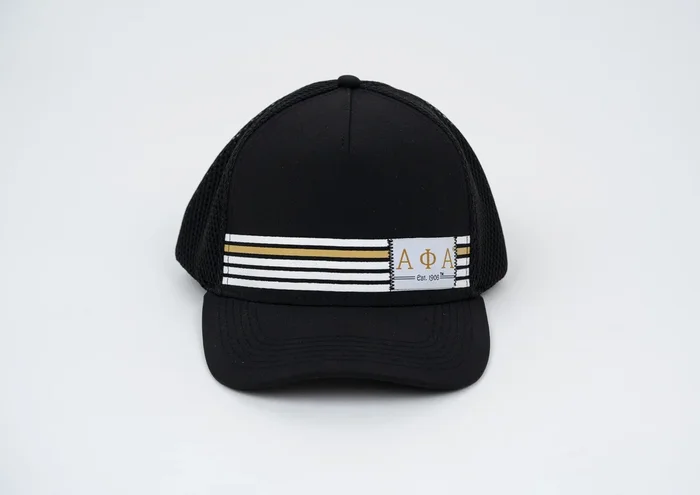 Alpha Phi Alpha Black Hat w Stripes