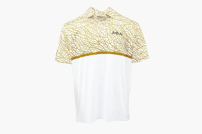 Alpha Phi Alpha Old Gold Design Polo