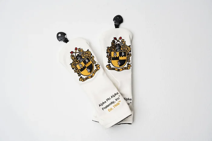 Alpha Phi Alpha White Crest Head Covers (Set of 3)