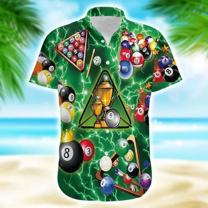 Amazing Billiard Thunder Green Unisex Hawaiian Shirts- For men and women – Fanshubus – Fanshubus.com