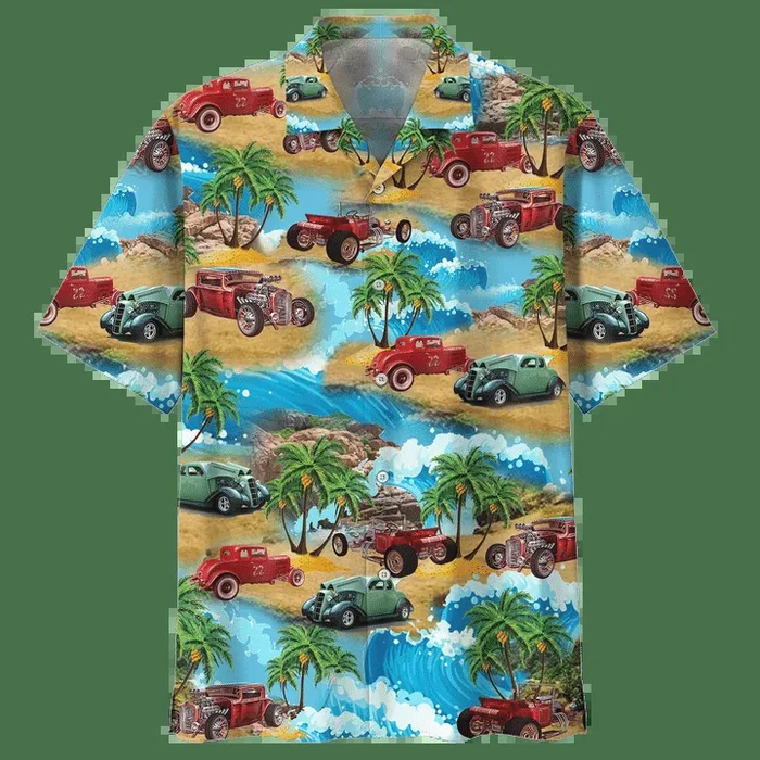 Amazing Island Hot Rod Hawaiian Aloha Shirt- For men and women – Fanshubus – Fanshubus.com