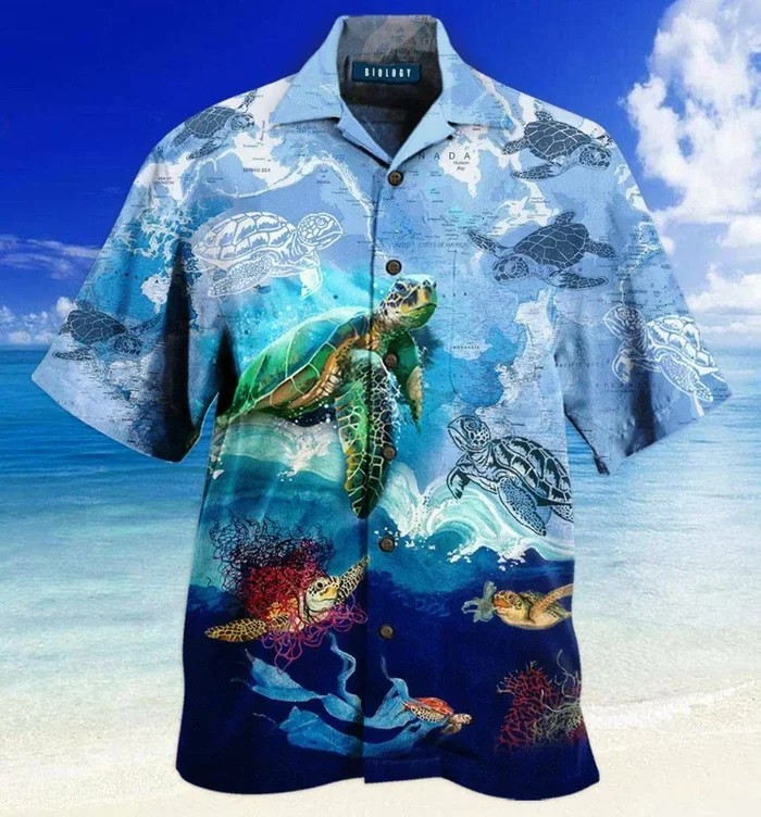 Amazing Sea Turtle Map Hawaiian Shirt- For men and women – Fanshubus – Fanshubus.com