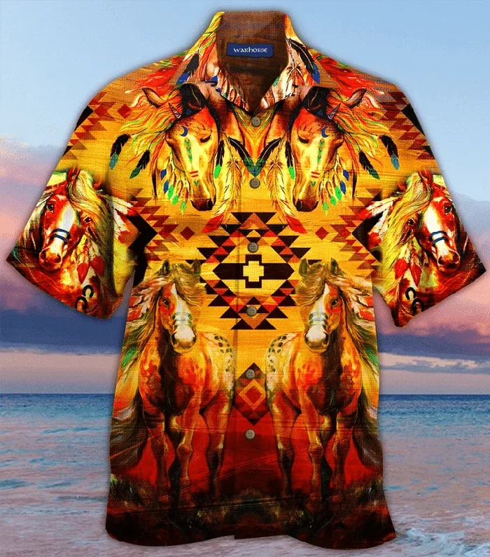 Amazing War Horse Hawaiian Shirt Horse Gift- For men and women – Fanshubus – Fanshubus.com