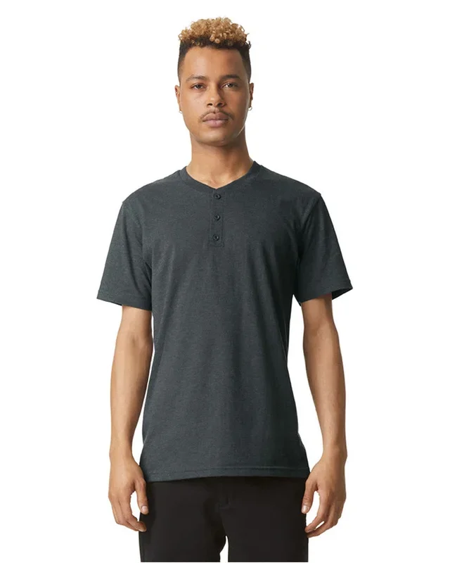 American Apparel Men’s CVC Henley T-Shirt