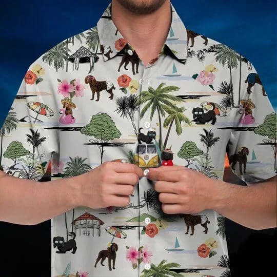 American Water Spaniel Hawaiian Shirt Hawaii Beach Retro . – Fanshubus.com