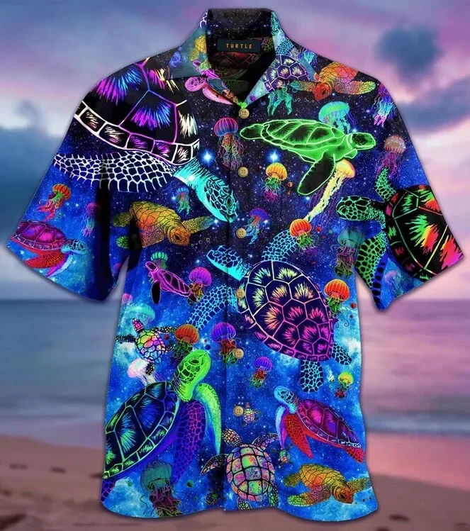 Apayprint- Turtle 3D All Over Printed Hawaiian Shirt – Unique Beach Shirt – For Men and Women Fanshubus – Fanshubus.com