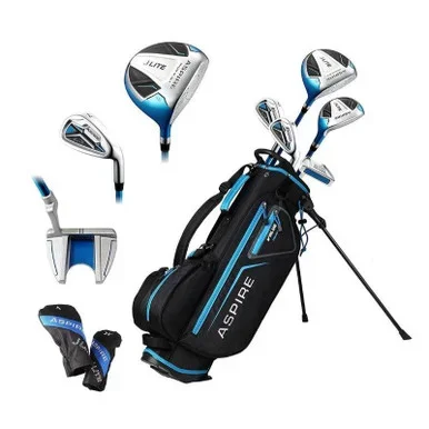 Aspire JLite 5 Club Kids Golf Set for Ages 6-8 (kids 44-52″ tall) Blue