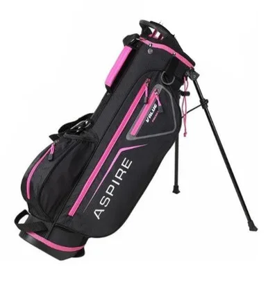 Aspire JLite Girls Golf Bag Ages 9-12 Pink (Bag Height 30″)