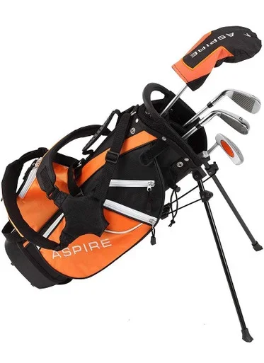 Aspire Jr Plus 4 Club Kids Golf Set for Ages 5-6 (41-46 inches) Orange