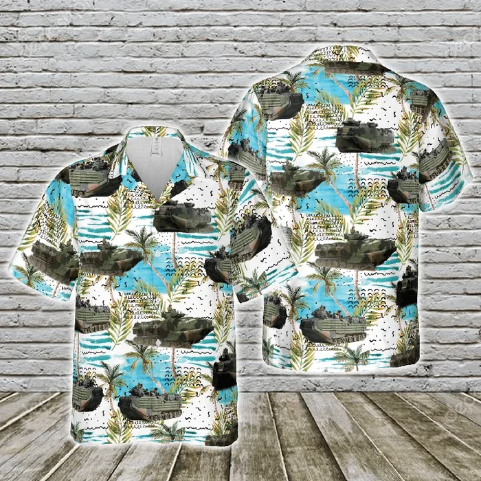 Assault Amphibious Vehicle Tank Unisex Hawaiian Shirts And Beach Shorts- For men and women – Fanshubus – Fanshubus.com