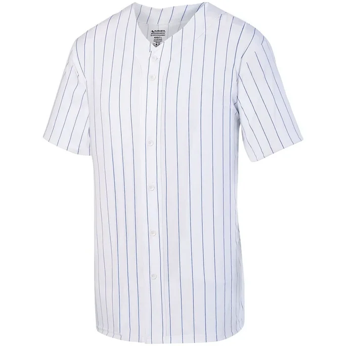Augusta Youth Pinstripe Full-Button Baseball Jersey