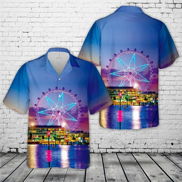 Australia Melbourne Star Ferris Wheel Hawaiian Shirt – Fanshubus.com