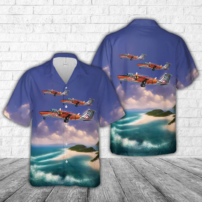 Austrian Air Force Saab 105O Hawaiian Shirt – Fanshubus.com