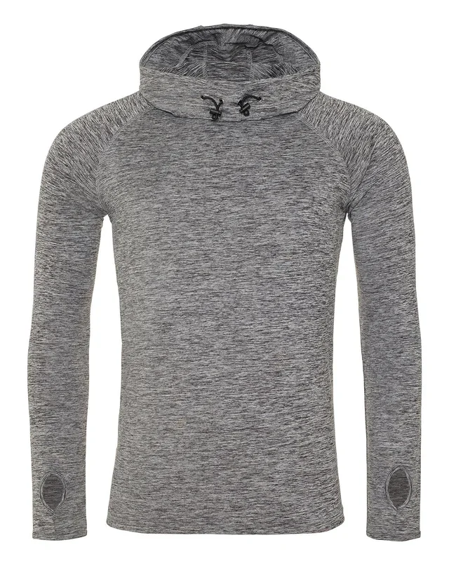 AWDis Men’s Cool Cowl-Neck Long-Sleeve T-Shirt