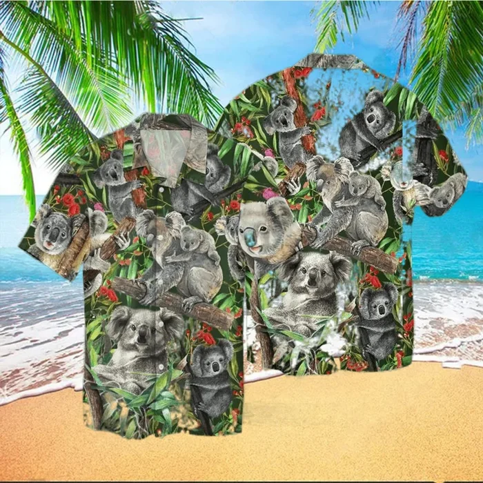 Awesome Koala Family Hawaiian Shirt – Fanshubus – Fanshubus.com