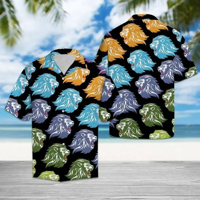 Awesome Lion Hawaiian Shirt- For men and women – Fanshubus – Fanshubus.com