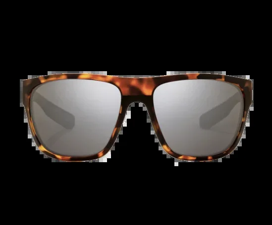 Bajio Sunglasses Roca Dark Tort Matte Frame Silver Polycarbonate Lenses