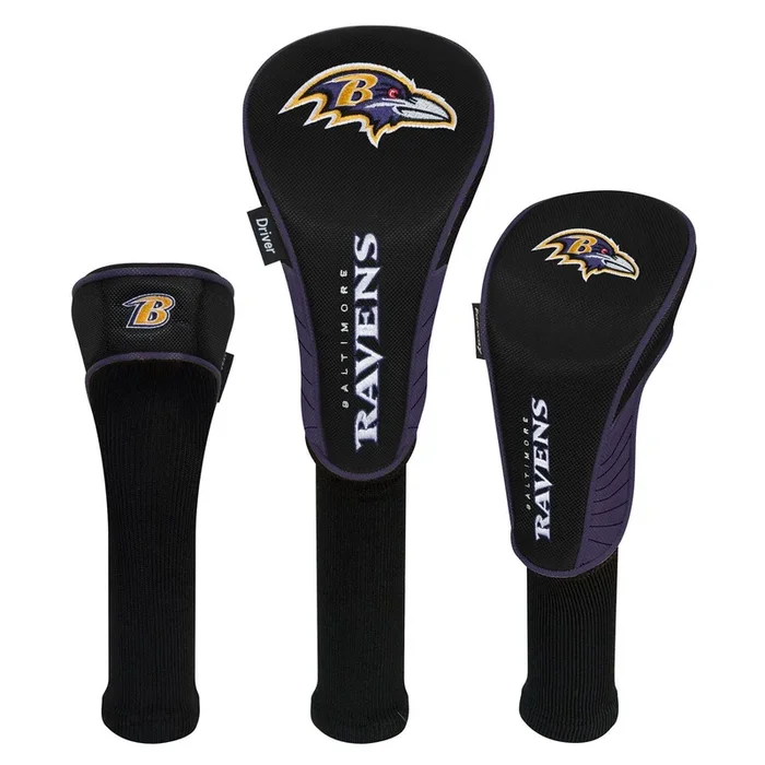 Baltimore Ravens Golf HeadCover Set of 3
