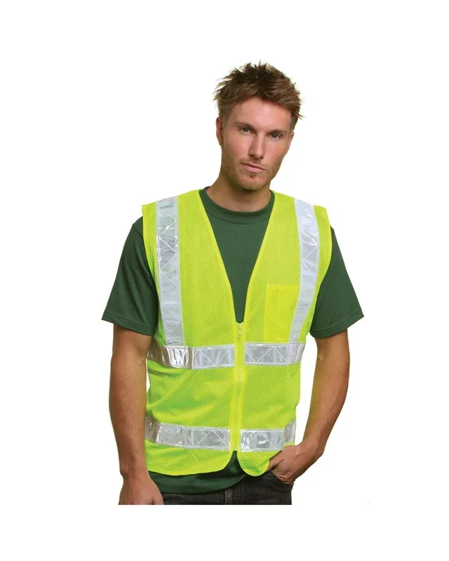 Bayside Mesh Safety Vest – Lime