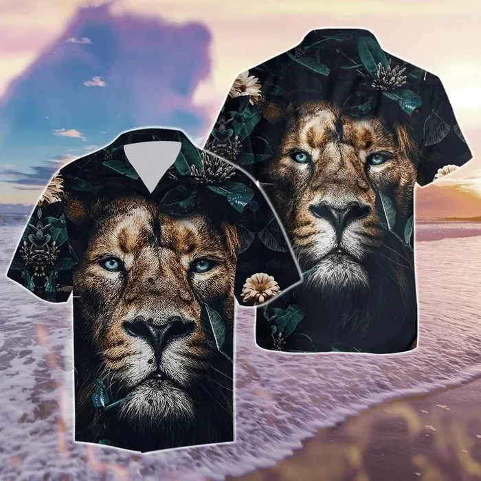 Beach Shirt Get Now Hawaiian Aloha Shirts Nature Lion Flower- For men and women – Fanshubus – Fanshubus.com